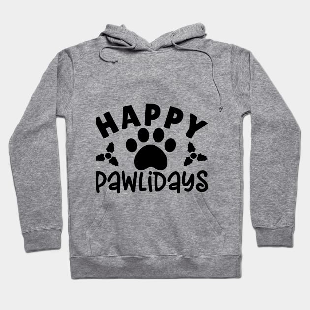 Happy Pawlidays Hoodie by Designz4U